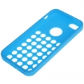 Чехол накладка Hollow Dot TPU Case для iPhone 5C (голубой)