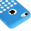 Чехол накладка Hollow Dot TPU Case для iPhone 5C (голубой)