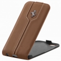 Кожаный чехол с флипом для iPhone 6 / 6S Ferrari Montecarlo Flip, Camel (FEMTFLP6KA)