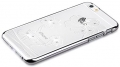 Чехол накладка со стразами для iPhone 6/6S прозрачный Comma Crystal Flora - Silver