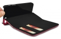 Кожаный чехол книжка с горизонтальным флипом для iPhone 5 / 5S под крокодила (magenta)