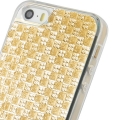 Гелевый чехол со стразами для iPhone 5 / 5S - золотые самоцветы