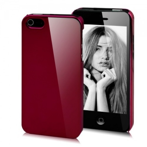 Купить чехол-накладка зеркальная Electroplated для iPhone SE / 5S / 5 (красный) в интернет магазине