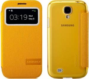 Купить чехол книжка Momax Flip View Case для Samsung Galaxy S4 mini желтый (FVSAS4MINIY) в интернет магазине