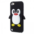Силиконовый 3D чехол в форме пингвина Penguin для iPod Touch 5 / 6 (черный)