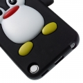 Силиконовый 3D чехол в форме пингвина Penguin для iPod Touch 5 / 6 (черный)
