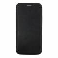 Кожаный чехол книжка для Samsung Galaxy S6 Edge Flip cover leather ISA (черный)