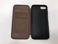 Кожаный чехол книжка для iPhone 5/5S/SE Flip cover leather ISA (черный)