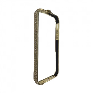 Купить золотой бампер со стразами для iPhone SE/5/5S Crown buckle Gold