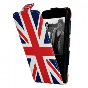 Купить кожаный чехол блокнот для iPhone 5 / 5S с флагом Англии UK flag в интернет магазине
