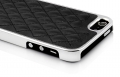 Чехол с кожаной накладкой Diamond для iPhone 5 / 5S (черный)