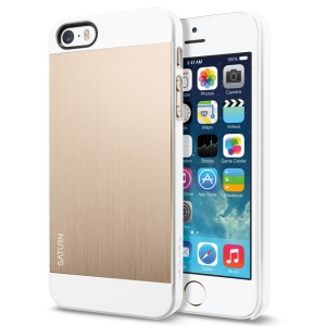 Купить чехол Spigen Saturn case для iPhone 5S оригинальный Gold