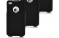 Кожаный чехол блокнот Ultra Slim с вертикальным флипом для iPhone 4 / 4S (черный)