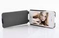 Кожаный чехол блокнот Ultra Slim с вертикальным флипом для iPhone 4 / 4S (черный)