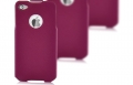 Кожаный чехол блокнот Ultra Slim с вертикальным флипом для iPhone 4 / 4S (magenta)