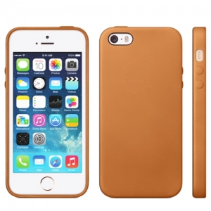Купить чехол в стиле Apple case Official Design для iPhone 5 / 5S / SE коричневый в интернет магазине
