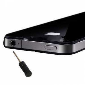Заглушка в разъем для наушников для iPhone 6 / 6 Plus, 4, 4S или iPad (черная)