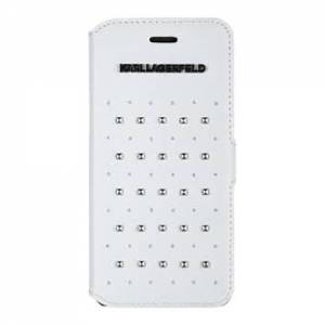 Купить кожаный чехол книжка для iPhone 6/6S Karl Lagerfeld Trendy Booktype White (KLFLHP6TRSW)