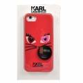 Гелевый чехол для iPhone 7 / 8 Karl Lagerfeld Choupette in love 2 Hard PU Red, KLHCP7CL2RE