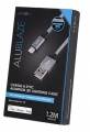 USB кабель EnergEA Alu Blase для iPhone/iPad 8 pin Lightning MFI, Gunmet 1.2 метра (CBL-AB-GMT12)
