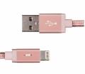 USB кабель EnergEA Alu Blase для iPhone/iPad 8 pin Lightning MFI, Rose gold 1.2 метра (CBL-AB-RGD12)