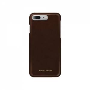 Купить кожаный чехол накладку для iPhone 7 Plus / 7+ / 8 Plus / 8+ Moodz Soft leather Hard Chocolate (dark brown), MZ901005