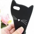 3D чехол с ушками для iPhone 6/6S "Котенок с усами" (Black)