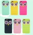 Гелевый 3D чехол накладка с совой для iPhone 5 / 5S / SE Owl style (черный) 