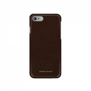 Купить кожаный чехол накладку для iPhone 7 / 8 Moodz Soft leather Hard Chocolate (dark brown), MZ901004
