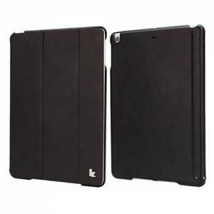 Купить кожаный чехол Jisoncase Premium для Apple iPad Air / iPad 2017 с 3-х секционной обложкой (JS-ID5-01H) Black