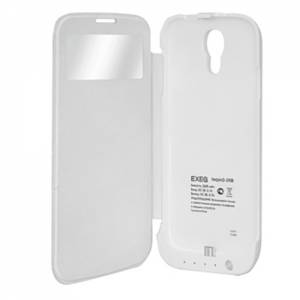 Купить чехол аккумулятор с флипом EXEQ для Samsung Galaxy S4, 2600 мАч, белый (SF08)