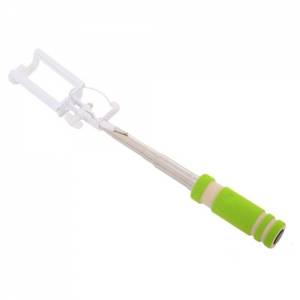 Купить миниатюрный монопод телескопический LP Mini (длина селфи палки от 13 до 60 см.) съемка через разъем для наушников (зеленый)