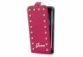 Кожаный чехол Guess для Samsung Galaxy S5 Mini Studded Flip Pink с флипом блокнот (розовый) GUFLS5MSAP