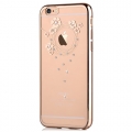 Прозрачный чехол накладка со стразами Swarovski для iPhone 6/6S Devia Crystal Garland - Champagne Gold