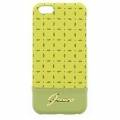 Кожаный чехол накладка для iPhone 5C Guess GIANINA Hard Yellow (GUHCPMPEY)