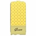 Кожаный чехол с флипом для iPhone 5C GIANINA Flip Yellow (GUFLPMPEY)