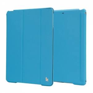 Купить кожаный чехол Jisoncase Premium для Apple iPad Air / iPad 2017 с 3-х секционной обложкой (JS-ID5-01H) Blue