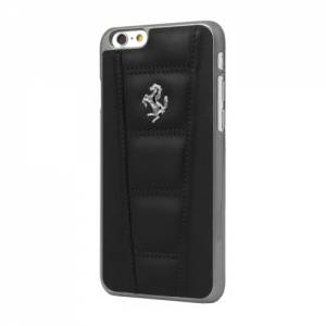 Купить кожаный чехол накладку для iPhone 6 Plus / 6S Plus Ferrari 458 Hard Black (FE458HCP6LBL)