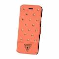 Кожаный чехол-книжка для iPhone 6 / 6S GUESS TESSI Booktype, Coral (GUFLBKP6STSM)