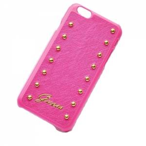 Купить кожаный чехол накладку для iPhone 6/6S Guess Studded Hard Pink (GUHCP6SAP)