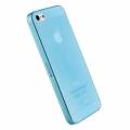 Чехол накладка XINBO Soft Touch для iPhone 5/5S/SE голубой супертонкий 0,3мм (в комплекте пленка)