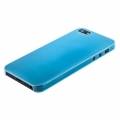 Чехол накладка XINBO Soft Touch для iPhone 5/5S/SE голубой супертонкий 0,3мм (в комплекте пленка)