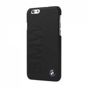 Купить кожаный чехол-накладка для iPhone 6 Plus / 6S Plus BMW Logo Signature Hard Black