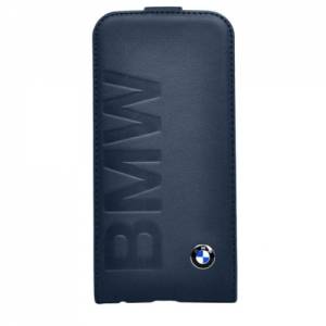 Купить кожаный чехол с флипом для iPhone 6/6S BMW Logo Signature Flip Navy (BMFLP6LON)