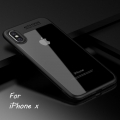 Прозрачный чехол для iPhone X Auto Focus с рамкой (Black) 