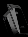 Прозрачный чехол для iPhone X Auto Focus с рамкой (Black) 