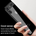 Прозрачный чехол для iPhone X Auto Focus с рамкой (Black) 