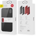 Чехол книжка Baseus для iPhone X с полупрозрачной защитной крышкой Touchable Case (Black)