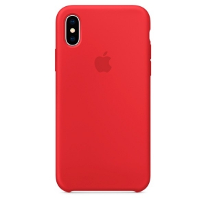 Купить Чехол в стиле Apple Silicone Case для iPhone X под оригинал (Red) по низкой цене с доставкой