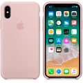 Чехол в стиле Apple Silicone Case для iPhone X под оригинал (Pink) 